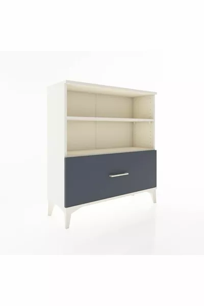 Arges Dresser with 2 Shelves and 1 Drawer, Moonstone-Anthracite