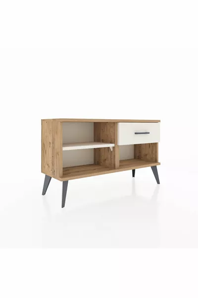 Arges Dresser Single Shelf Single Drawer Pine-Aytaşı