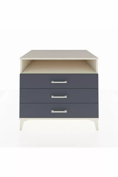 Скрин Kronos с едно рафтче и 3 чекмеджета, Аяташ-Антрацит