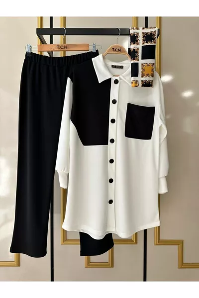 Tek Cepli Gömlek Pantolon Takım