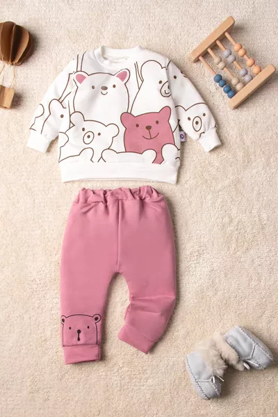 Smile Bear Nose 2-teiliges Unisex-Babykleidungsset