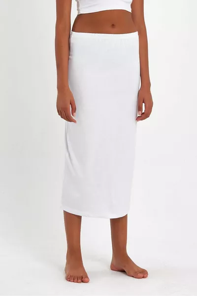 Long Elastic Waist Skirt Lining Petticoat Slip