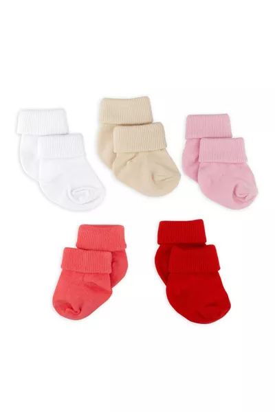 باقة من 5 جوارب مولود جديد من البامبو أحبها للأطفال البنات والأولاد