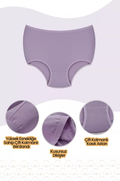 Women's Underwear 5-Pack - High Waist, Breathable Cotton Fabric, Comfortable Intimates