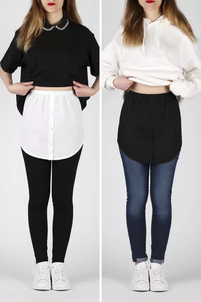 حزمة تنانير بوبلين منقذة 2 قطعة أبيض + أسود