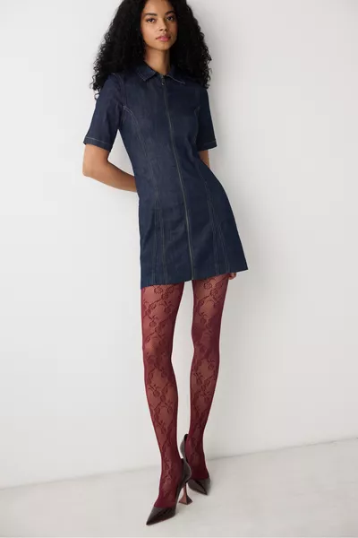 Floral File Bordeaux Panty