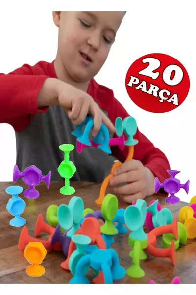 Вакуумни молекулни частици с вендузи, силиконови камъчета, попит, сензорна образователна играчка