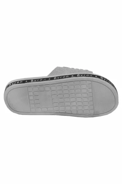 Unisex Grey Non-Slip Silent Sole Slippers