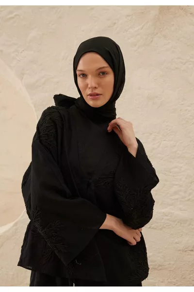 Écharpe en viscose Rami noire