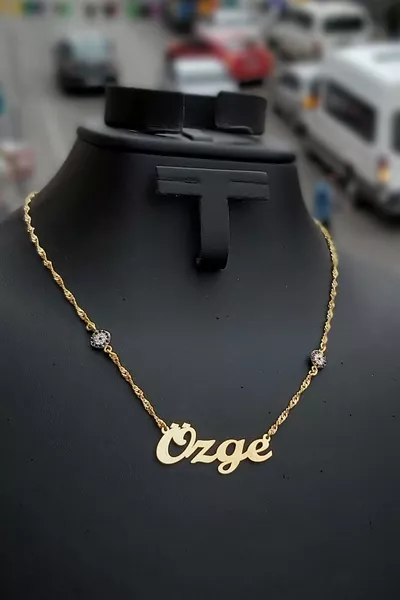 Колие с 2 око защита мъниста, сребро  проба и -каратово позлатяване