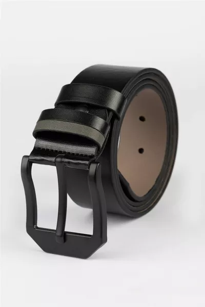 حزام رياضي رجالي أسود 4 سم