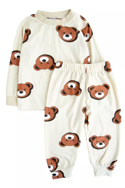 طقم أطفال ورضع مطبوع مختلط من عمر 1-4 سنوات