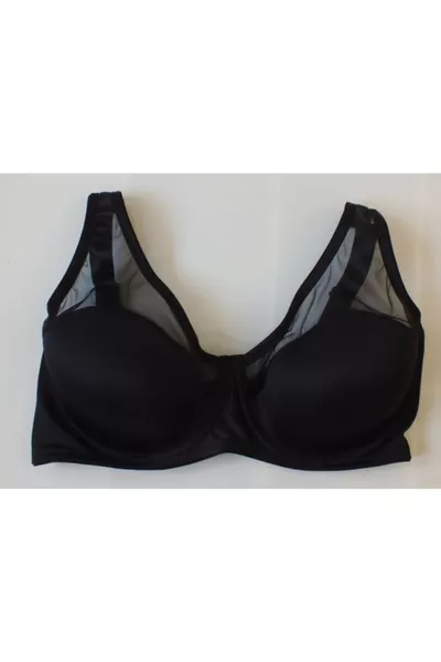 حمالة صدر نسائية سوداء بقوالب ناعمة وشبك