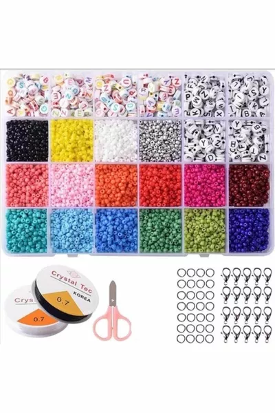 مجموعة صنع مجوهرات خرز كبير بحروف مواد صنع المجوهرات مواد الحرف اليدوية