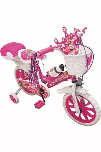 دراجة فورتزا للأطفال البنات فخمة بمقاس  بوصة باللون الوردي للأطفال من عمر 3 إلى 6 سنوات -وردي