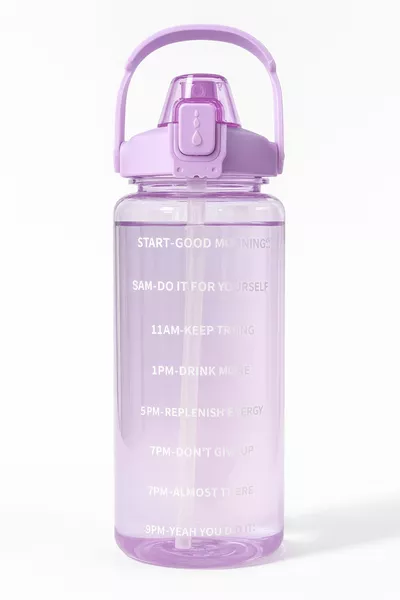 Transparent Motivation Water Bottle  Ml Flask