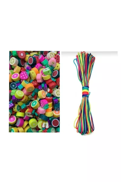 5 метра парашутно въже  броя фимо плодови мъниста