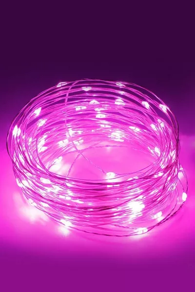 Guirlande lumineuse LED Fée 3 mètres à piles, couleur rose, éclairage décoratif