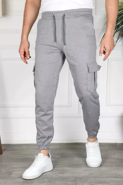 بنطال رياضي رجالي بقصّة مريحة وجيوب للجوانب