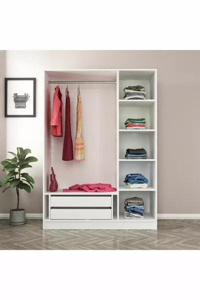 Armadio guardaroba Kale  cm  L - Bianco