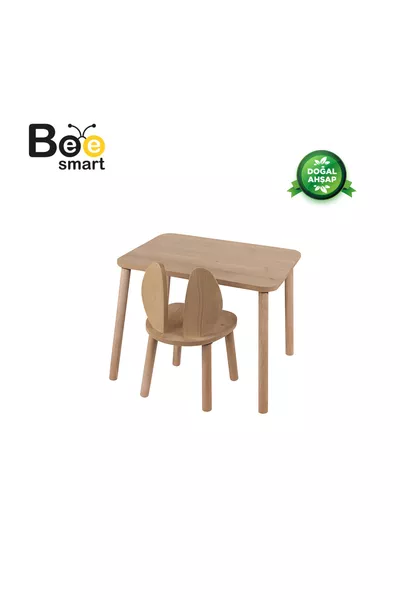 Set Tavolo e Sedia per Bambini Safir Rovere Naturale con 1 Sedia