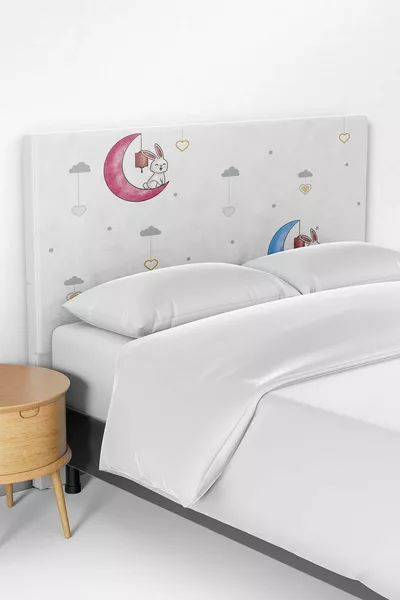 غطاء رأس سرير غرفة الأطفال بنقشة الأرانب