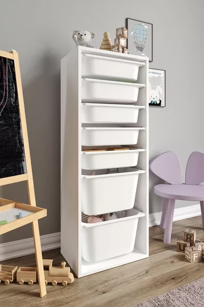 % MDF - خزانة ألعاب XL مونو بسبع سلال