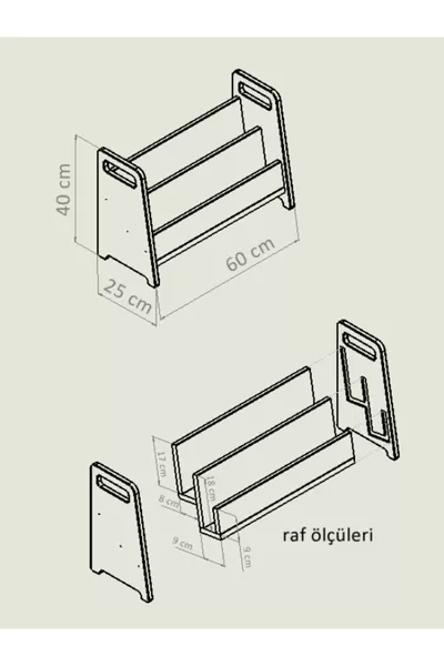 Libreria Bianca Montessori in MDF Molto Pratica