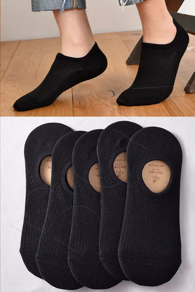 جوارب باليرينا ملونة 5 أزواج للجنسين