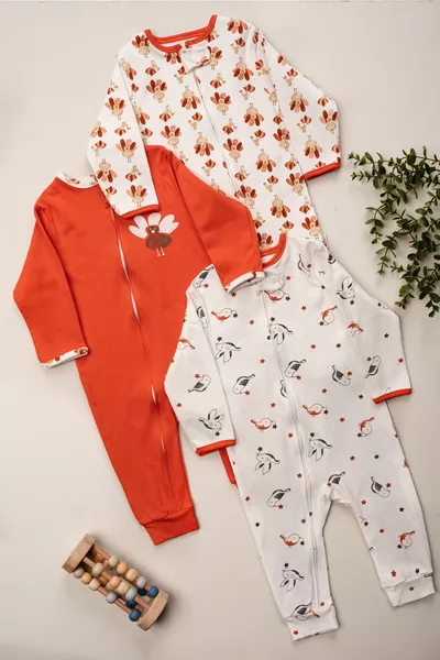 Mädchen Baby Bedruckter % Baumwolle Ohne Söckchen 3-teiliges Strampler-Set  Monate (Mädchen Jungen Neugeborene)