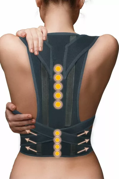 Corset de Maintien Droit pour Femme et Homme, Corset Orthopédique pour le Dos, Préventif contre la Cyphose, Noir