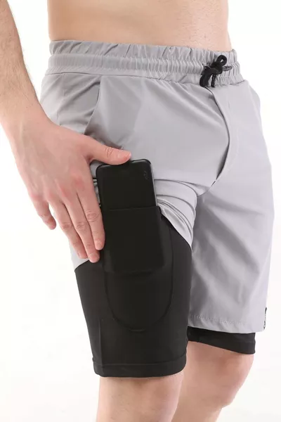 Short de sport homme à séchage rapide en micropoly pour entraînement, futsal, fitness et extérieur