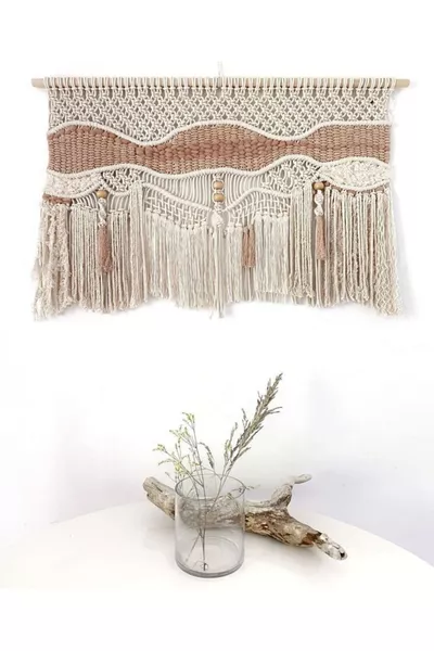 Décoration Murale Macramé Moderne Tête de Lit