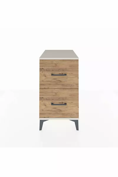 خزانة جانبية كرونوس بدرجين - عقيق صخري وصنوبر