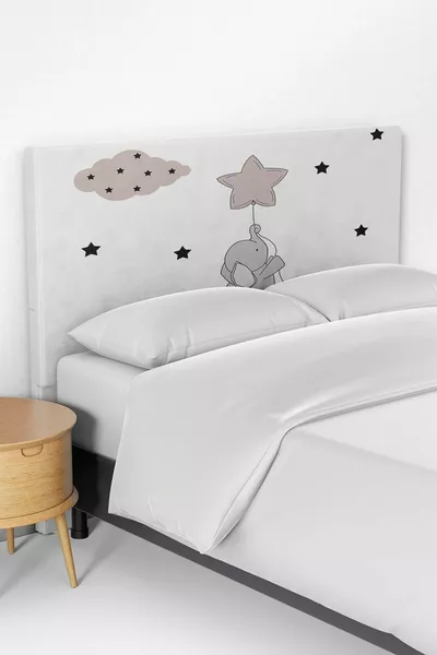 Grijze Olifant Kinderkamer Bedonderstel Hoofdeindehoes