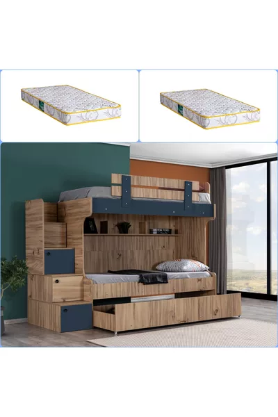 Ranza Riva Bunk Bed with 2 Comfort Mattresses