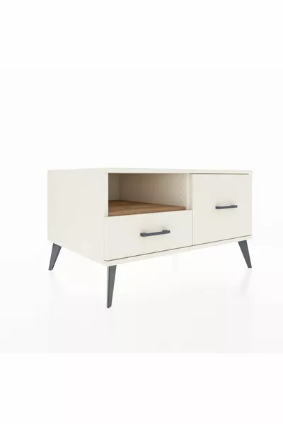 Скрин Kronos с едно рафтче и 2 чекмеджета, Мъховиден камък-Смърч/Мъховиден камък