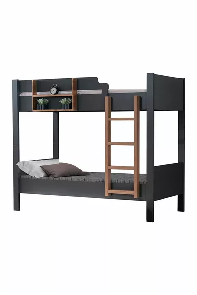 Ranza, Asya Ayrılabilir Ranza, 2li Antrasit - Ceviz -  Cm