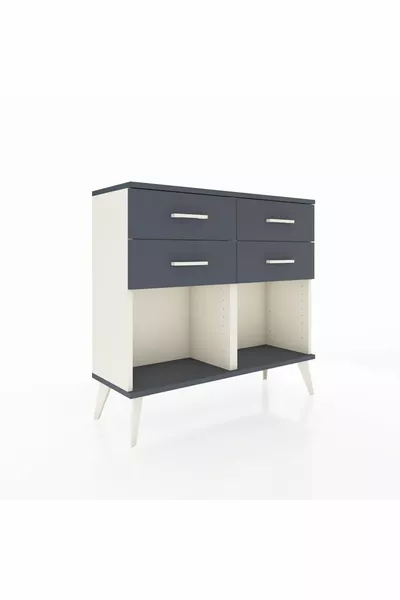 خزانة أدراج أرجيس 4 أدراج  حجر القمر - أنثراسيت