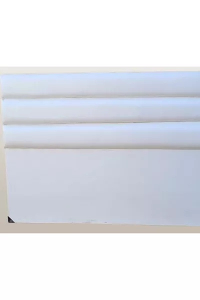 Title DK Double Person Model Artificial Leather White Fabric Padded Segmented Handmade