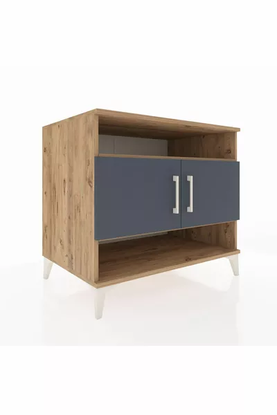 Kronos Şifonyer 3 Raflı 2 Kapaklı  Çam-Antrasit