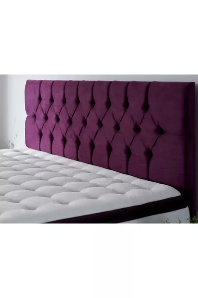 Niron Purple Tek Kişilik Yatak Başlığı -  Cm Mor Kumaş Başlık - Baza Ve Karyola Başlığı