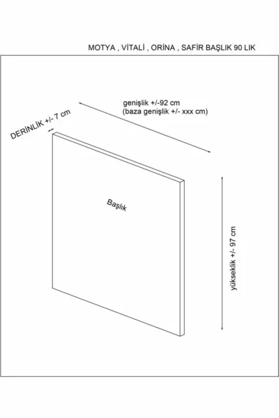 Vitalia Base Headboard - Light Gray