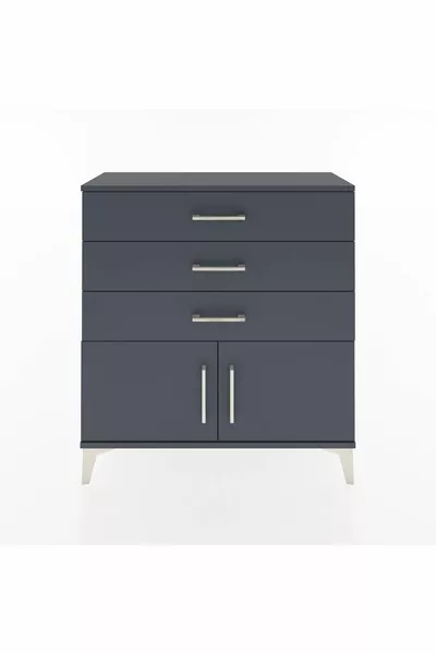 خزانة أرجيس مع رف واحد، 3 أدراج، بابان، أنترسايت-أنترسايت