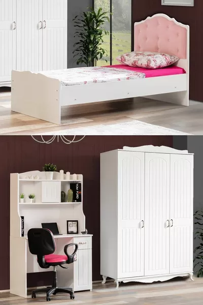 Water Jongenskamer - 3-Deurs Kast, Bed, Bureau