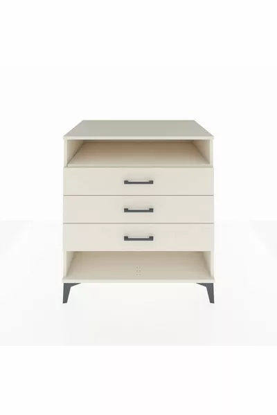 Скрин Kronos с един рафт и 3 чекмеджета Месечен камък-Месечен камък