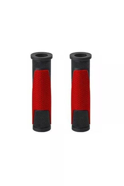 Poignée de guidon de vélo Cm, poignée de vélo en silicone souple, bicolore rouge et noir
