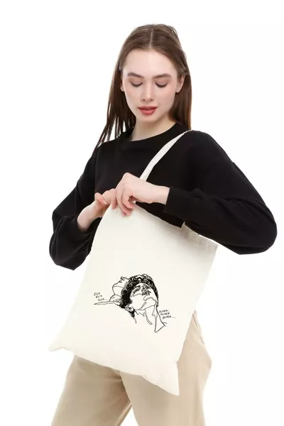 حقيبة قماشية مطبوعة إيليو وأوليفر