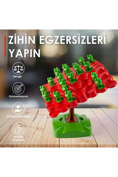 لعبة توازن الضفدع تفاعل الوالدين مع الطفل لعبة تعليمية لعبة شجرة الضفدع للتوازن