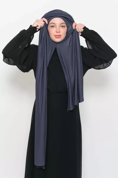 Готовый практичный роскошный органический простой трикотажный шал с перекрестным выравниванием, дымчато-серый